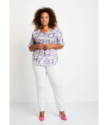 Tunique longue boutonnée voile coton