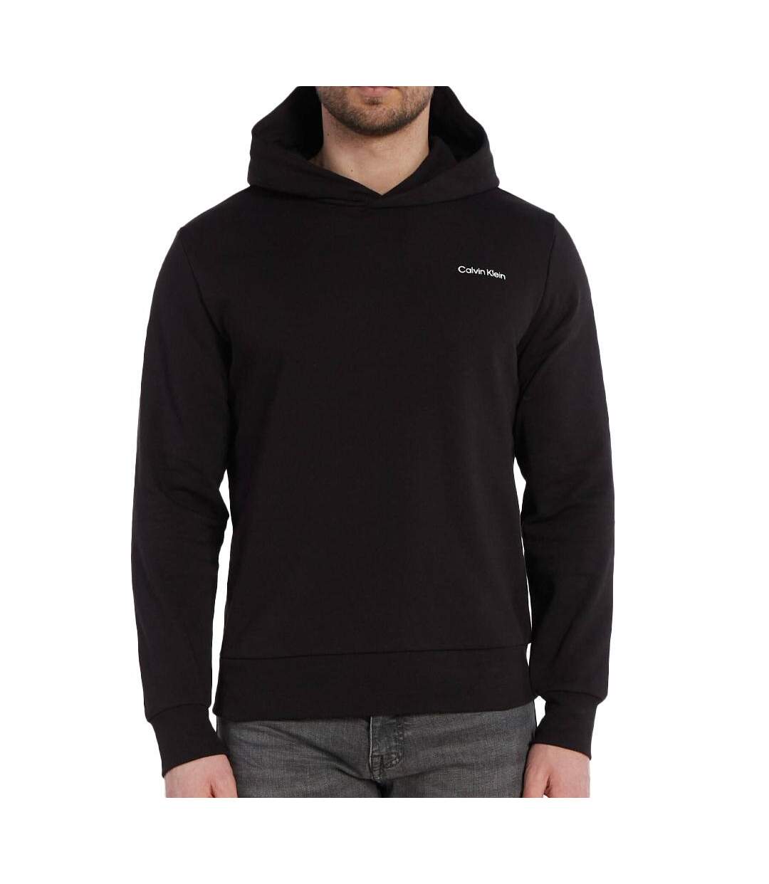 Sweat à Capuche Noir Homme Calvin Klein Jeans Angled - L-1