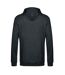 Sweat à capuche homme anthracite chiné B&C