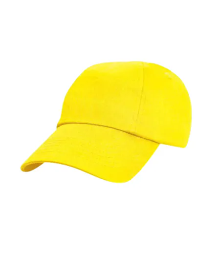 Casquette à profil bas en coton pour enfants jaune Result Headwear