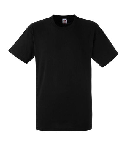 Fruit Of The Loom Mens Heavy Weight Belcoro® Cotton Short Sleeve T-Shirt (Black) - UTBC350