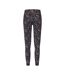 Womens/ladies Leopard Pattern Leggings Black Biba-4