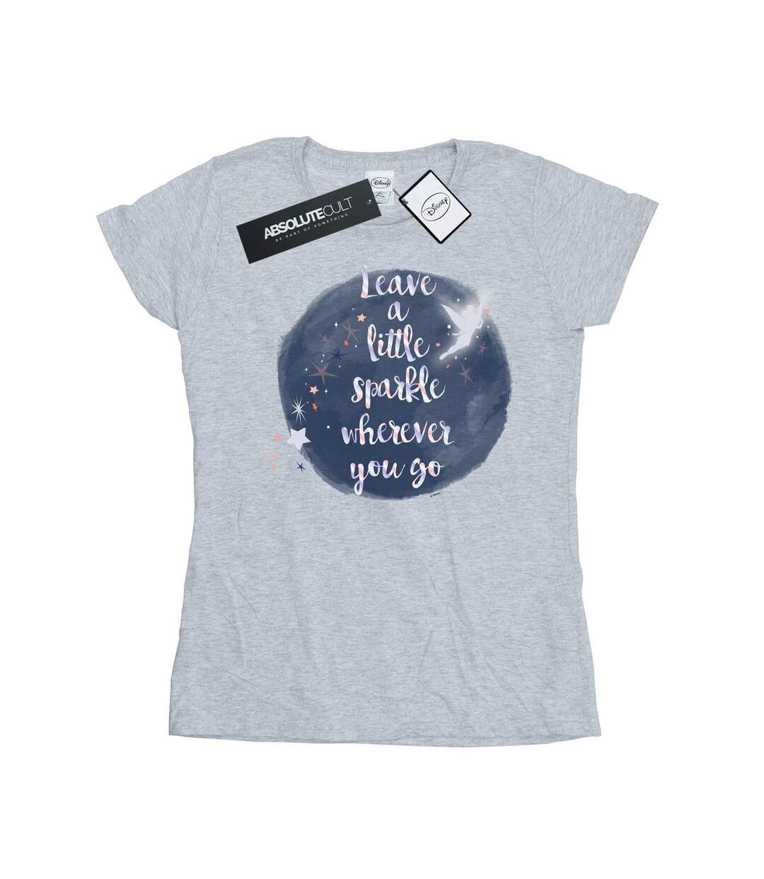 Disney T-shirt en coton Fée Clochette Un peu d'étincelle - Femmes/Ladies (Gris sportif) - UTBI50863-1