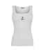 Womens/ladies Star Embroidered Tank Top Pure White Guess-2