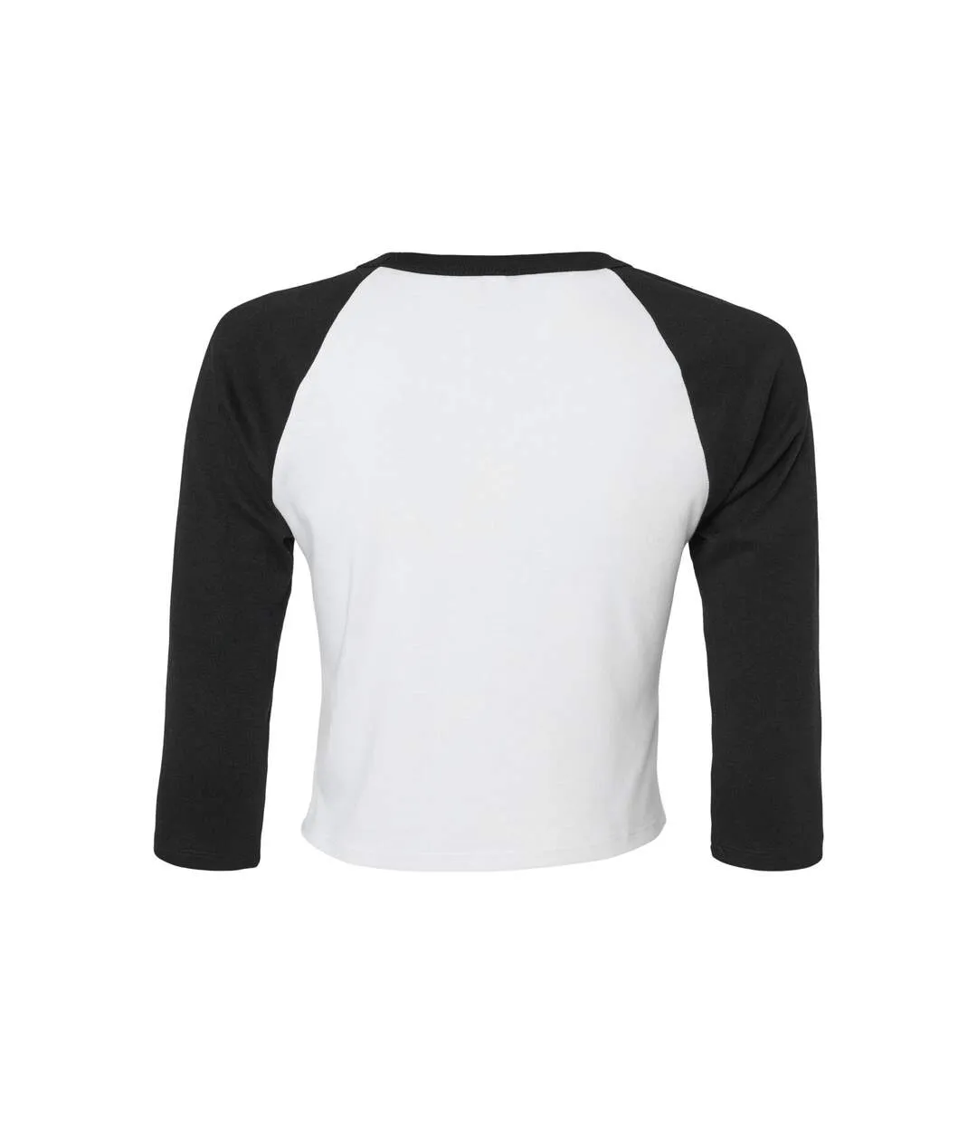 T-shirt Manches ¾ Femme Blanc Noir Bella + Canvas-3