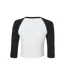 T-shirt Manches ¾ Femme Blanc Noir Bella + Canvas-3