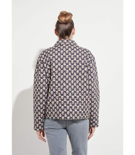 Veste boutonnée matelassée imprimée