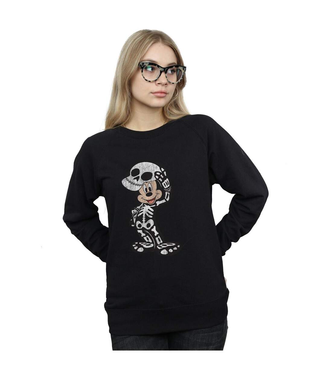 Disney Sweatshirt Mickey Mouse Skeleton Femme/Ladies (Noir) - UTBI27209-2