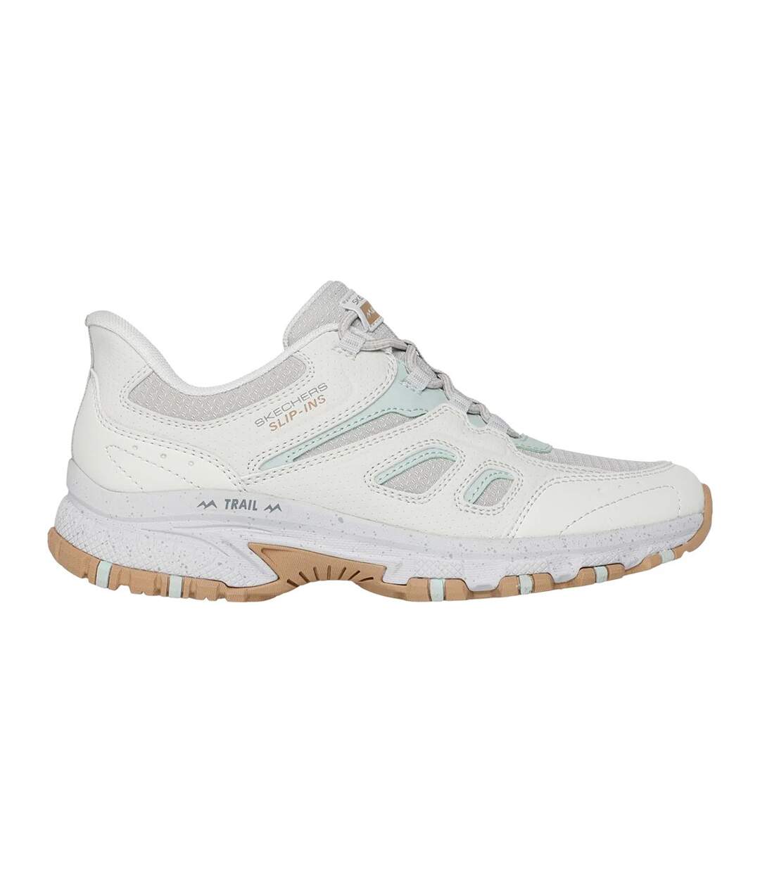 Womens/ladies Hillcrest Kamalino Suede Trainers Light Grey Skechers-3