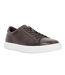 Mens Tais Leather Flat Trainers Chocolate Dune London-1