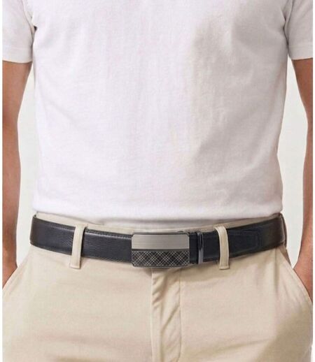 Ceinture homme cuir noir - Boucle automatique - Sophistication et confort