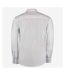 Kustom Kit Mens Mandarin Collar Long-Sleeved Shirt (White)