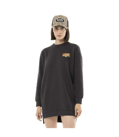 Robe sweat femme manches longues avec print dos et zip sur côté Vondutch