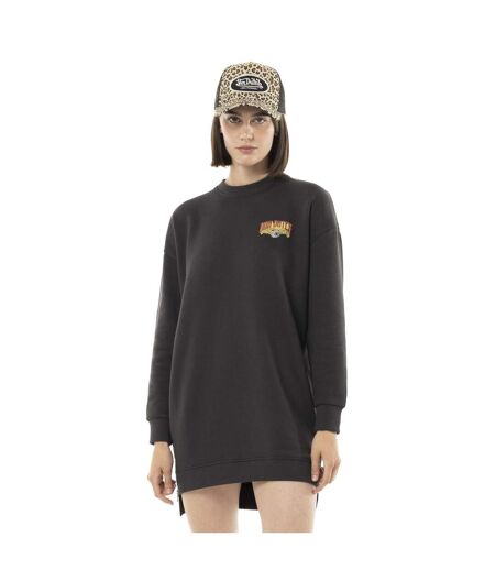 Robe sweat femme manches longues avec print dos et zip sur côté Vondutch