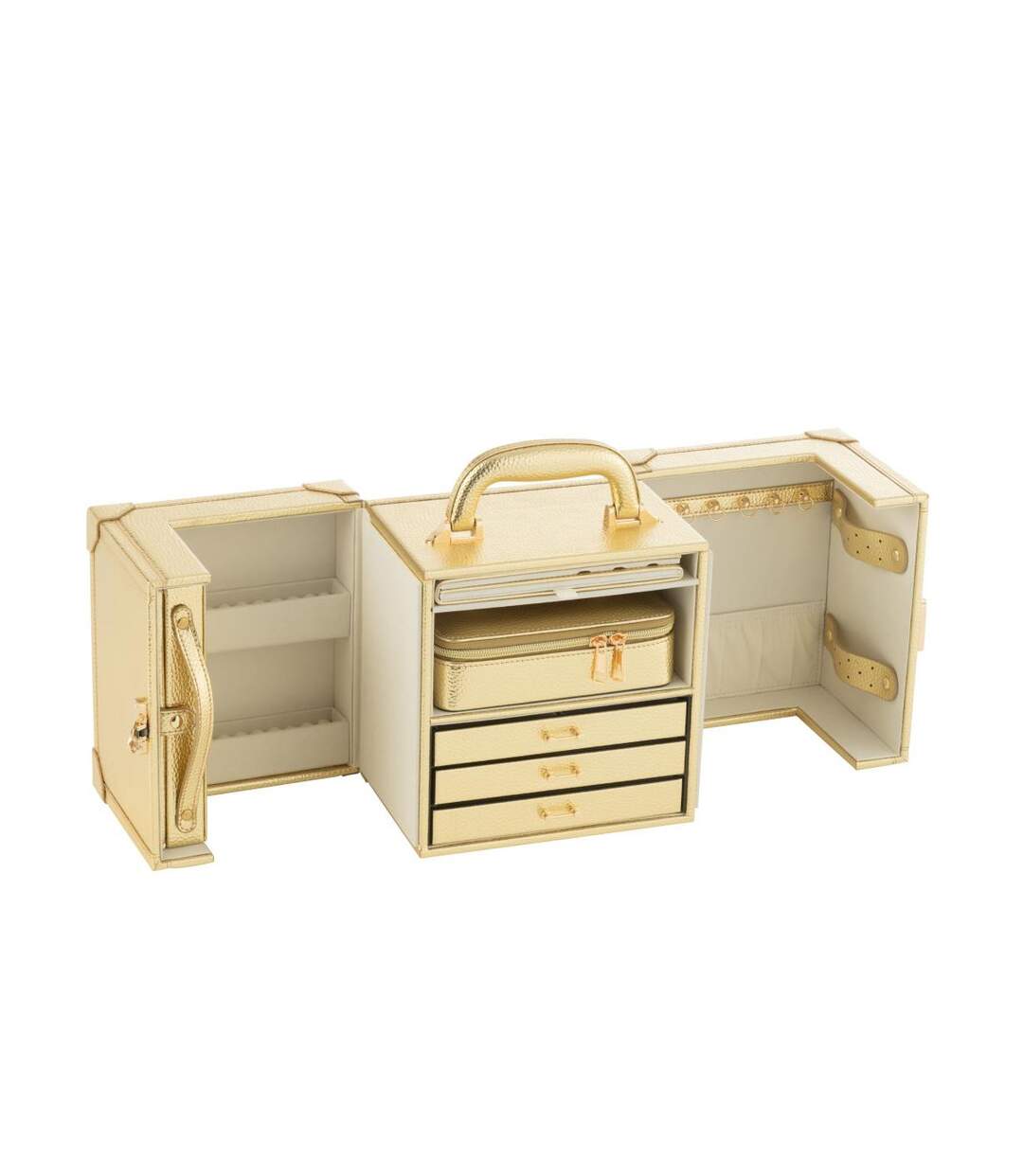 Coffret Boîte à Bijoux Ericka 29cm Or-2