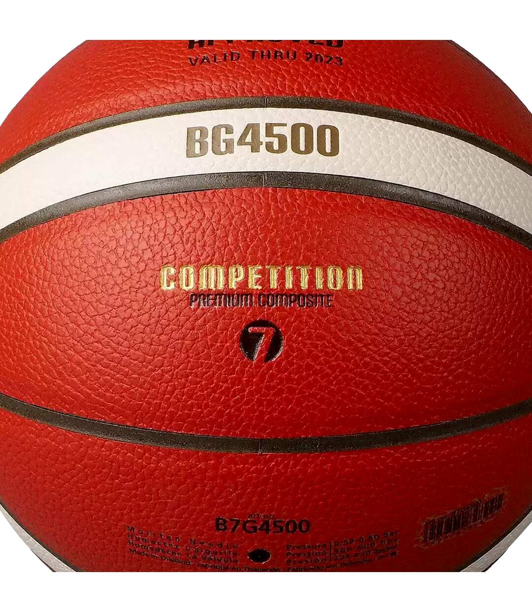 Ballon de basket premium taille 7 marron clair / blanc Molten-3