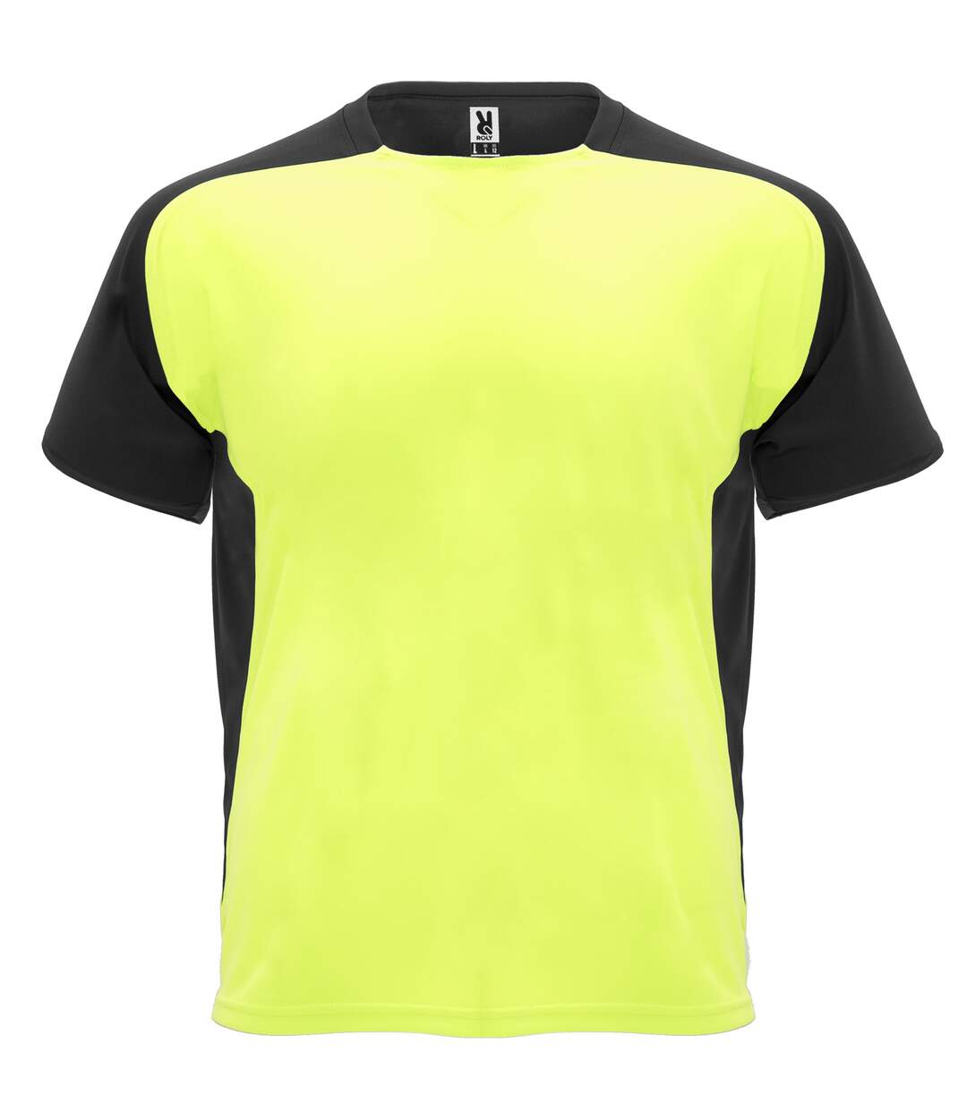 T-shirt Bugatti Adulte Jaune Fluo Noir Roly Sport-1