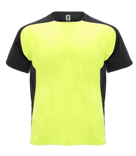 T-shirt Bugatti Adulte Jaune Fluo Noir Roly Sport