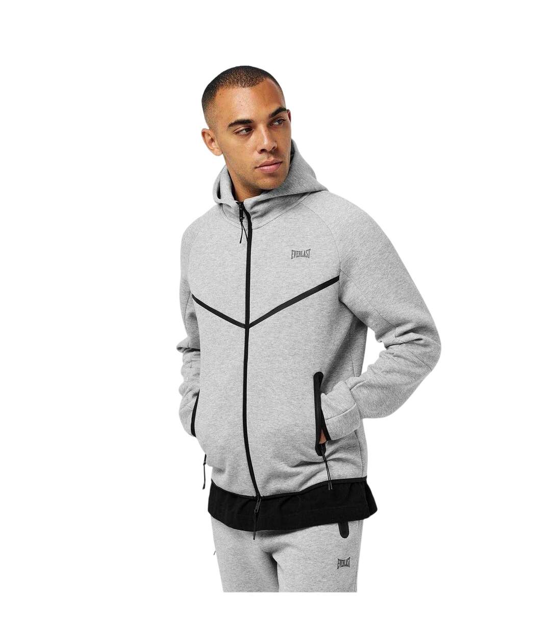 Veste À Capuche Elite Homme Gris Chiné Everlast-4
