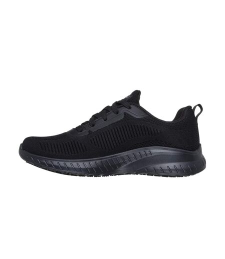 Womens/ladies Squad Chaos Occupational Shoes Black Skechers