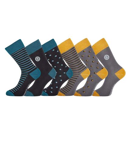 Lot de 6 paires de chaussettes de ville City Serge Blanco