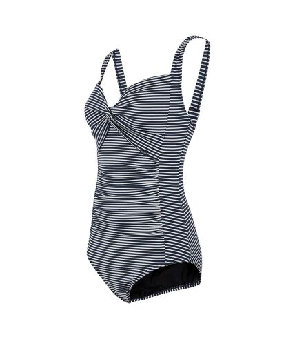 Maillot de bain 1 pièce femme bleu marine / blanc Regatta