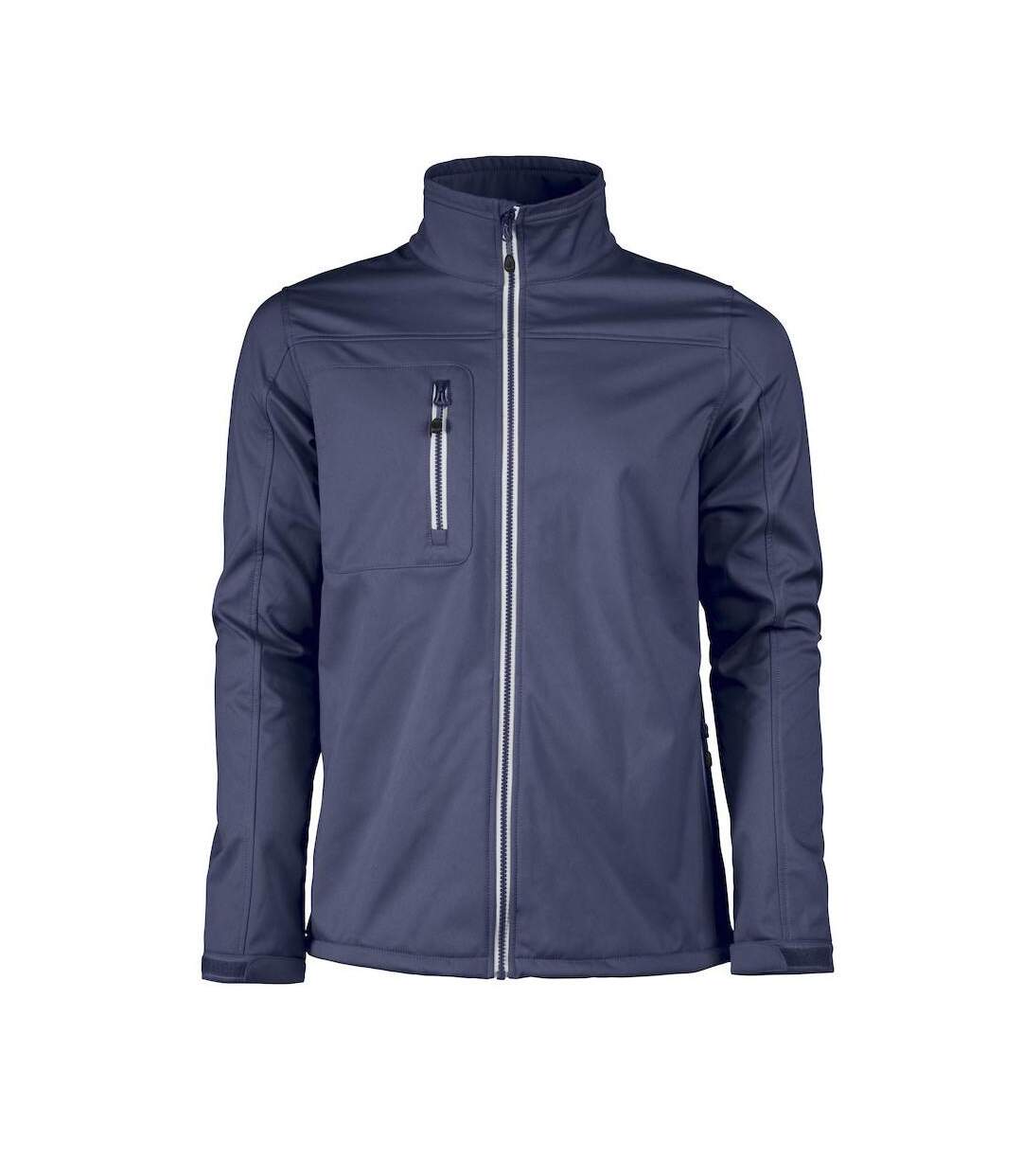 Mens Vert Soft Shell Jacket Navy Printer RED-1