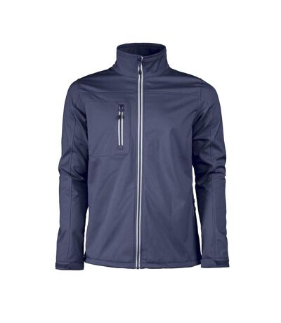 Mens Vert Soft Shell Jacket Navy Printer RED