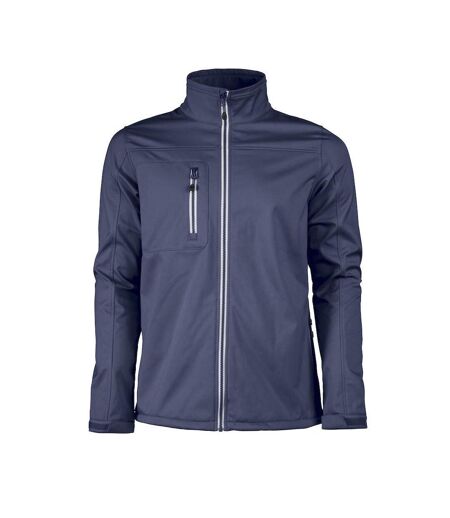 Mens Vert Soft Shell Jacket Navy Printer RED