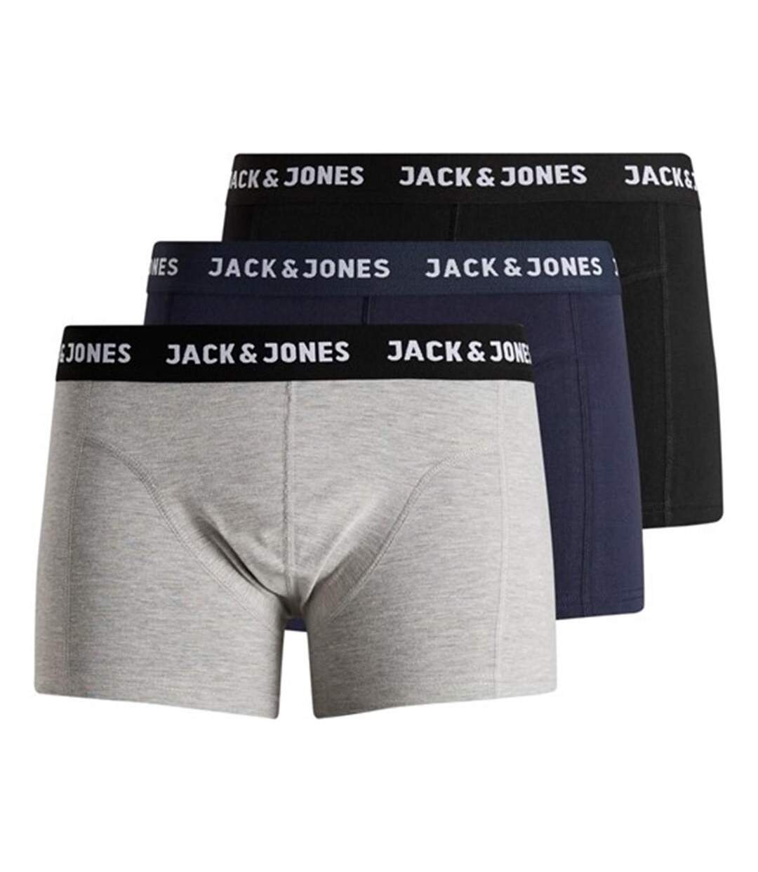 x3 boxers Noir/Marine/Gris Homme Jack and Jones - XXL