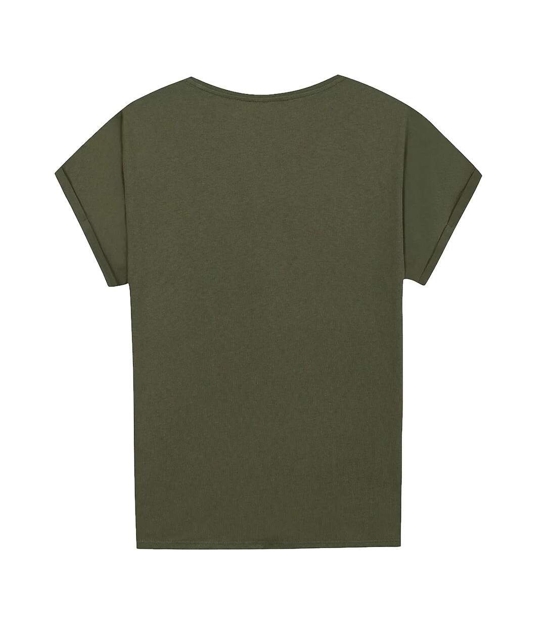T-Shirt kaki femme tbs zildotee-2