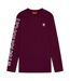 Mens Walsh Regular T-shirt Burgundy Fenchurch-1