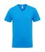 Gildan Mens Premium Cotton V Neck Short Sleeve T-Shirt (Sapphire)