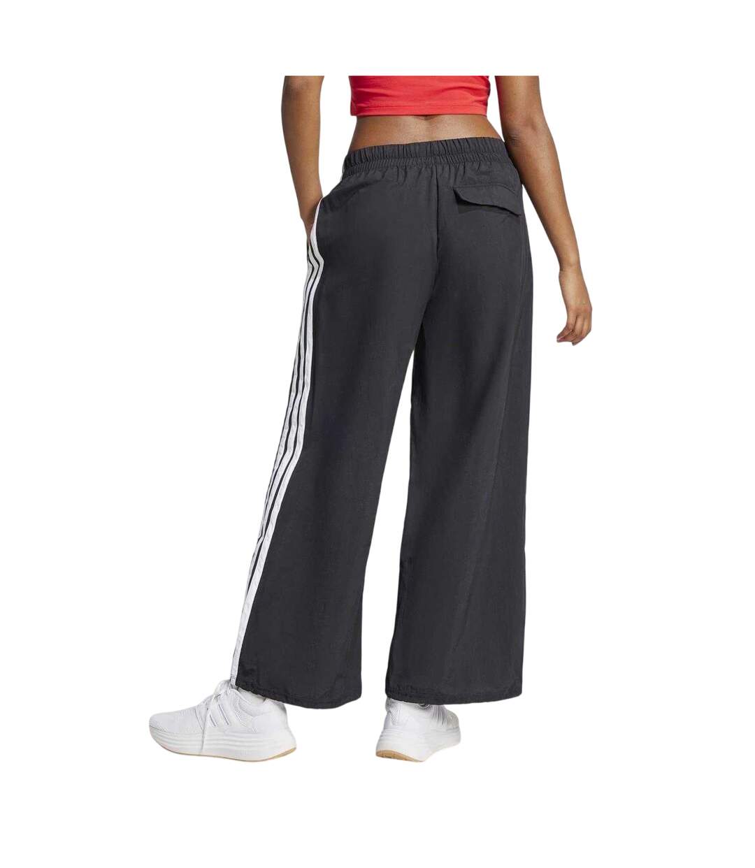 Womens/ladies Essentials Tracksuit Bottoms Black White Adidas-3