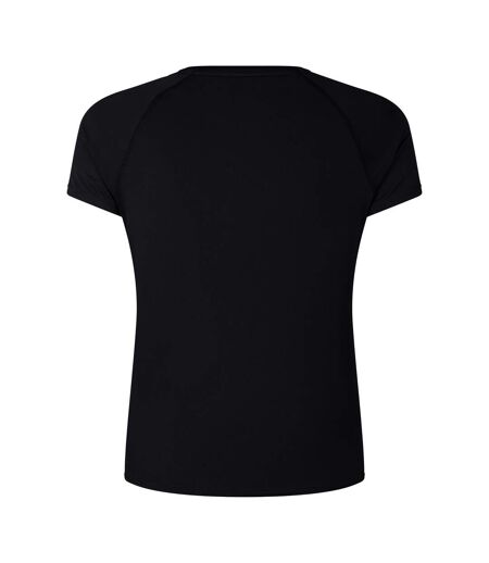 Womens/ladies Super Light Short-sleeved T-shirt Black Gunmetal Grey Canterbury