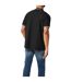 Polo Motif/style Rayure Contrastée Sur Bord Homme Noir Slazenger-3