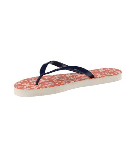 Womens/ladies Orla Kiely Parsley Flip Flops Satsuma White Regatta