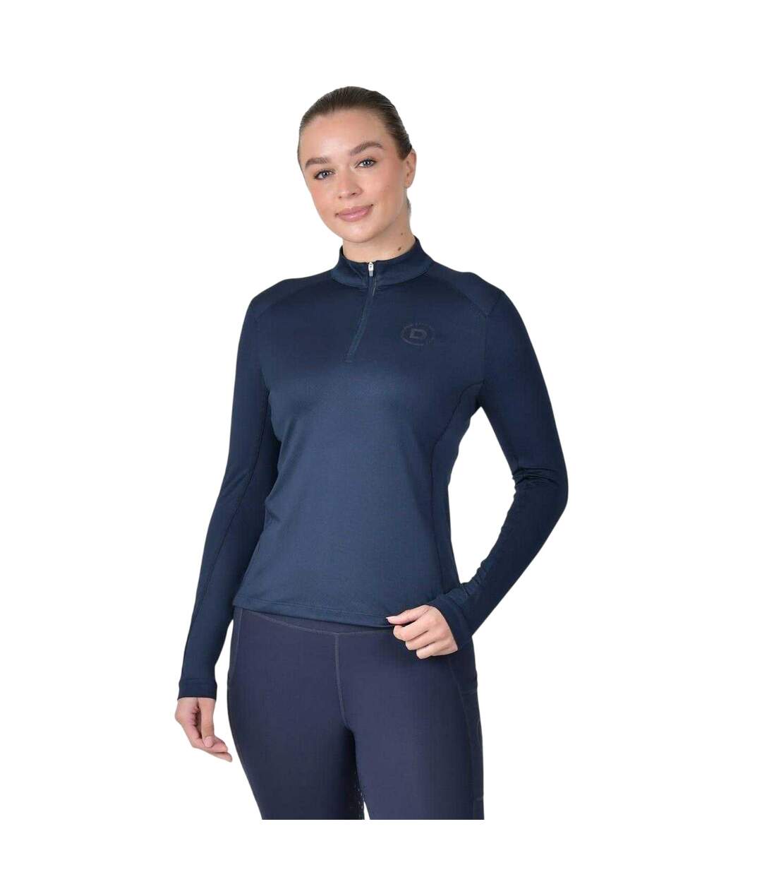 Haut Manches Longues Motif/style Logo Femme Bleu Marine Dublin-2