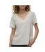 T-Shirt blanc/marine femme vero moda karoline-1
