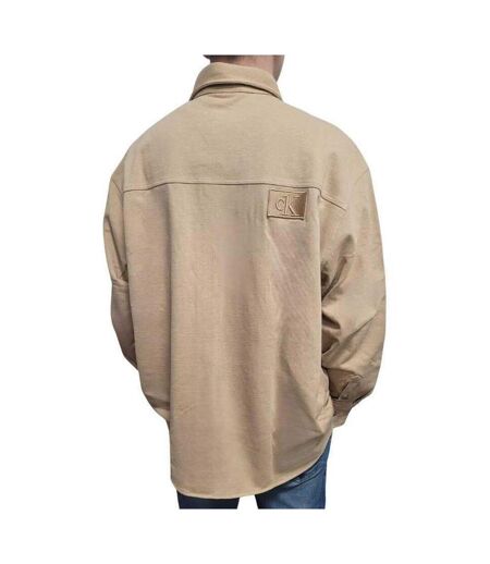 Chemise Motif/style Uni Homme Beige Calvin Klein