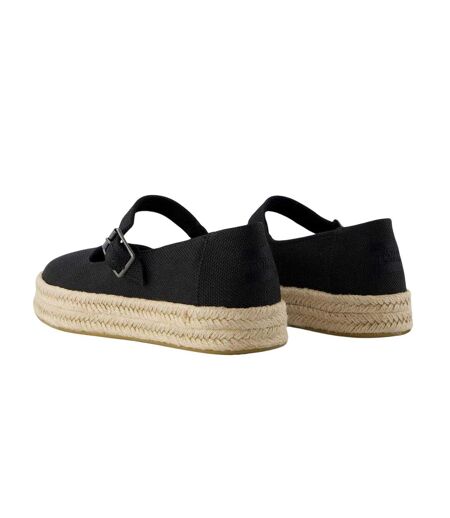 Womens/ladies Carolina Canvas Mary Janes Black Toms