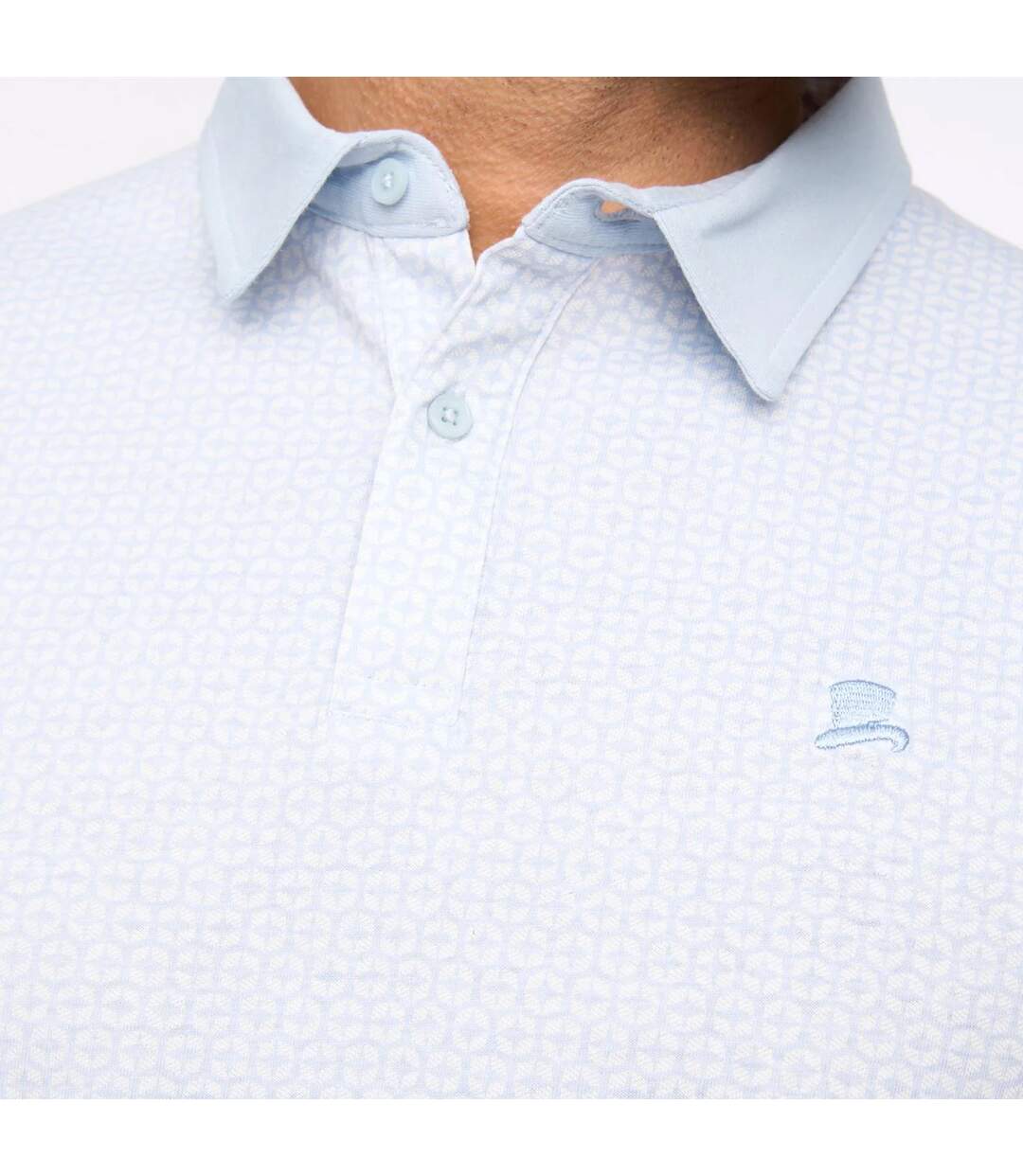 Mens Calvert Polo Shirt Light Blue Bewley & Ritch-4