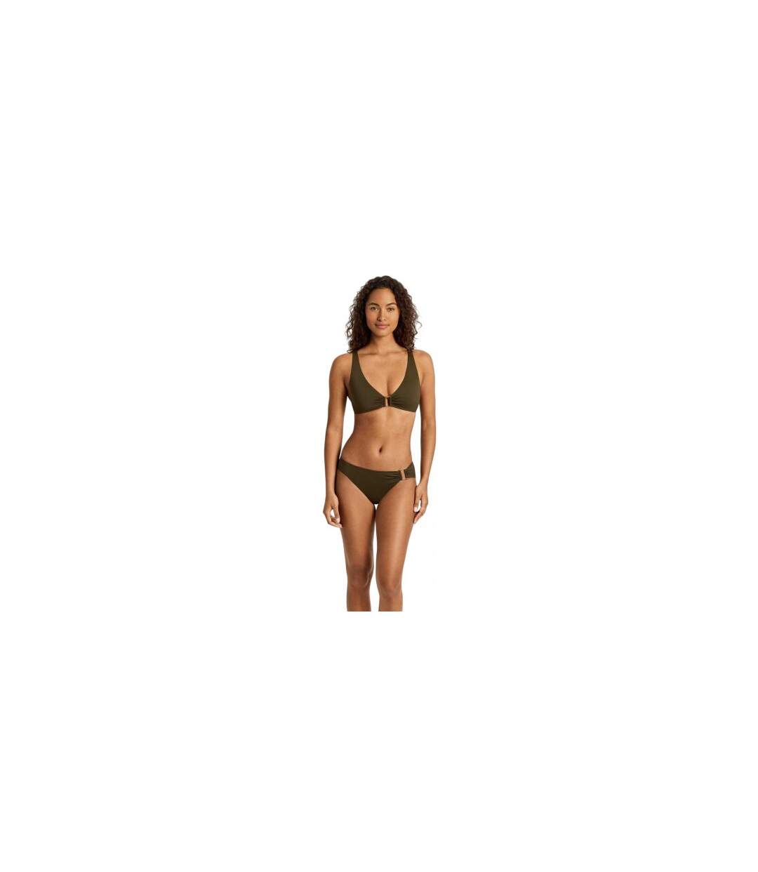 Bas De Maillot De Bain Motif/style Bague Femme Vert Kaki Ralph Lauren-1