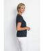 T-shirt col V ajouré brodé-3
