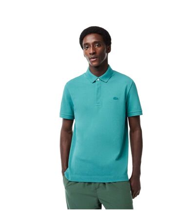 Mens Paris Stretch Regular Polo Shirt Teal Lacoste