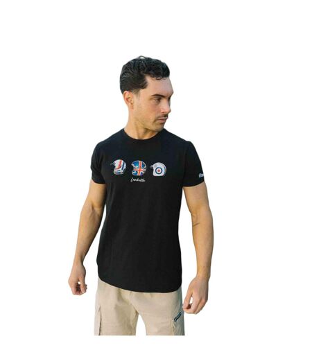 Mens Ss25 Helmet T-shirt Black Lambretta