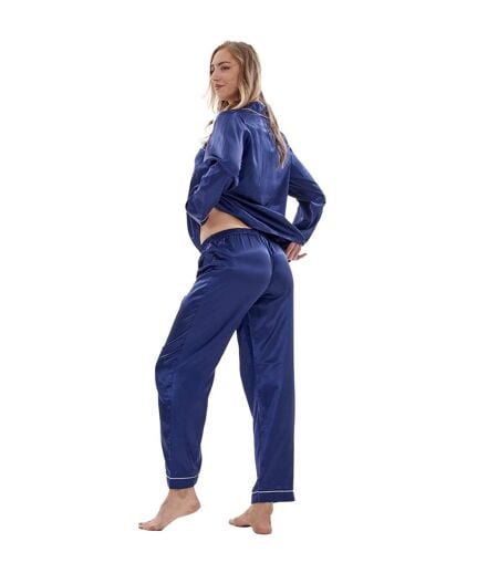 Ensemble De Pyjama Long Femme Bleu Marine Keanu