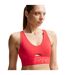 Womens/ladies Indy Plunge Sports Bra Crimson Red White Nike-2