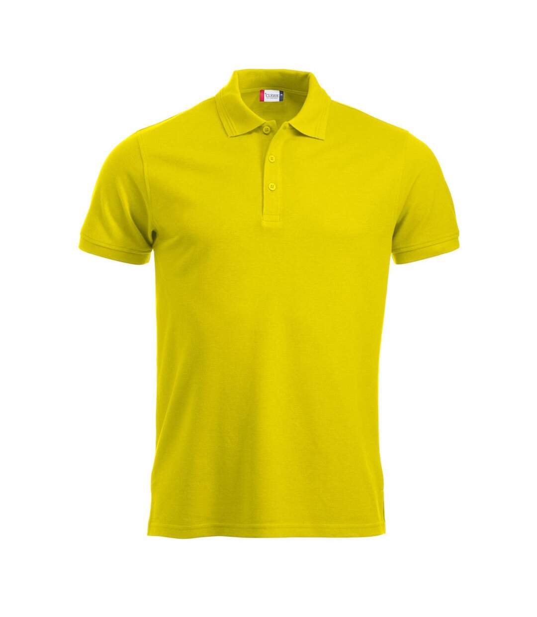 Polo manhattan homme jaune fluo Clique-1