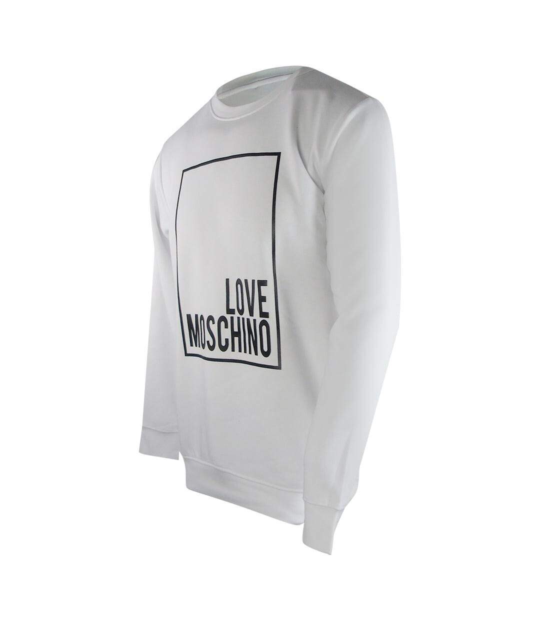 Sweat Motif/style Logo Rectangulaire Homme Blanc Love Moschino-3